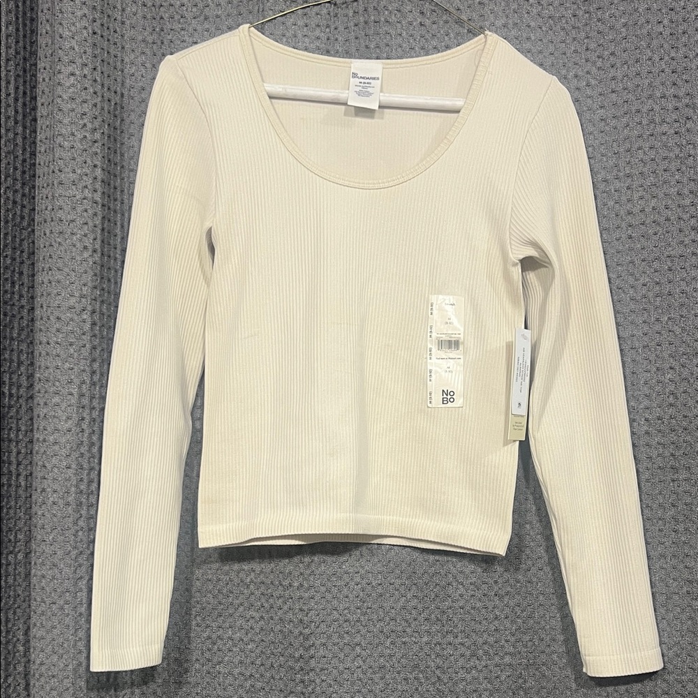 NOBO Women's Ivory Long Sleeve Top